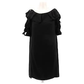 Louis Vuitton Vestido corto negro de seda