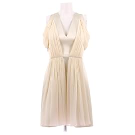 Robe crème en laine et soie - Christopher Kane