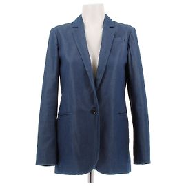 Gucci Chaqueta azul estilo denim de algodón