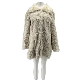 Abrigo beige de piel - Tory Burch