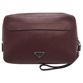 Borsa Second Double-Zip Logo Saffiano PRADA
