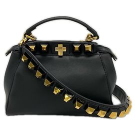 Sac à main FENDI Mini Peekaboo Édition Or en cuir