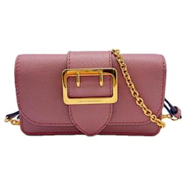 Pochette a spalla in pelle rosa Burberry
