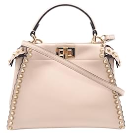 Borsa a mano mini Peekaboo in pelle Fendi