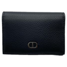 Christian Dior Black Calfskin Leather Business Card Case