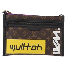Louis Vuitton Double Flat Messenger Limited Edition Logo Story Monogram Canvas and Denim