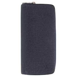 Portafoglio lungo in pelle Taiga blu navy Louis Vuitton