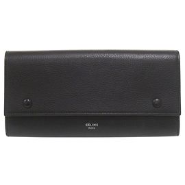 Céline Celine Large Flap Multi-Function Leather Long Wallet