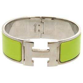 Hermes Click-Clack Green Metal Bangle - Hermès