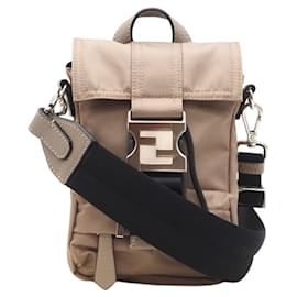 Borsa a Spalla in Nylon Fendi Zucca Fendines