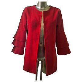 Autre Marque Chaqueta roja con mangas acampanadas