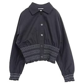 Giacca in cotone ricamata a smock Hermès