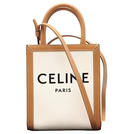 Borsa a spalla cabas verticale mini in tela Celine - Céline