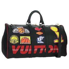 LOUIS VUITTON LV X NBA Keepall Bandouliere 55 Borsa Nera M58516 LV Auth 166944SM