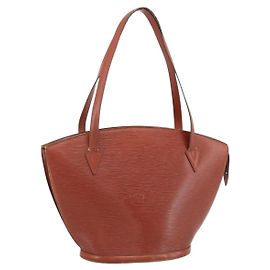 LOUIS VUITTON Borsa da Shopping Epi Saint Jacques Marrone M52263 LV Auth ka2723