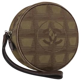 CHANEL Neue Reisetasche Nylon Beige CC Auth mr2071