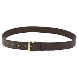 GUCCI Ledergürtel 98 cm Braun Gold Auth BA11143
