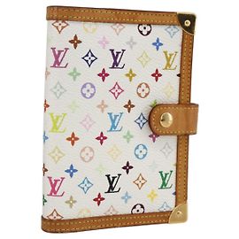 LOUIS VUITTON Agenda PM Multicolor Cubierta Planificador Diario Blanco R21074 Auth LNZ414V
