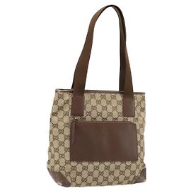Borsa tote in tela GG Gucci beige 28898 Auth ka2752