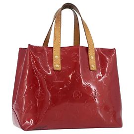LOUIS VUITTON Borsa a Mano Monogram Vernis Reade PM Pomme D'amour M91990 Auth LNZ195
