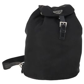 PRADA Backpack Nylon Black Silver Auth bs34471 Silvery ref  display picture 1