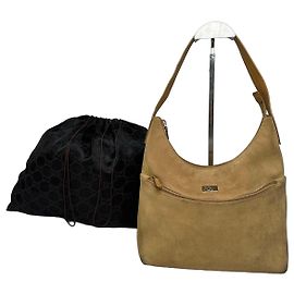 Vintage Gucci Wildleder-Handtasche braun
