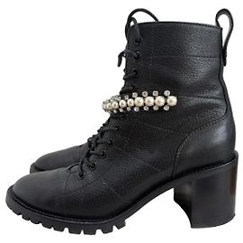 Botines Jimmy Choo Cruz 65 de cuero negro 40