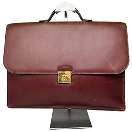 Vintage Cartier burgunderfarbene Ledertasche