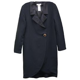 Vestido Smoking Guy Laroche Negro Acetato Viscosa