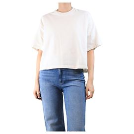 Bottega Veneta Camiseta corta pesada blanca - talla S