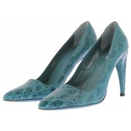 Prada Blaue Leder-Pumps