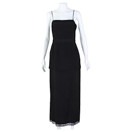Vestido de encaje sin mangas de seda Gucci
