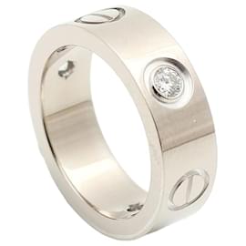 Anello d'Amore Oro Bianco Diamante Classico Taglia Scatola - Cartier