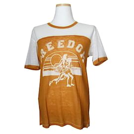 Leinen T-Shirt in gelbocker Isabel Marant Étoile