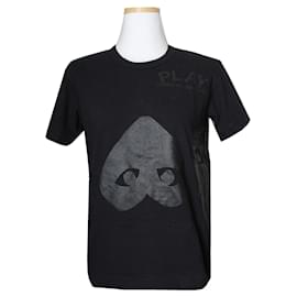 Schwarzes Baumwoll-T-Shirt Play - Comme Des Garcons