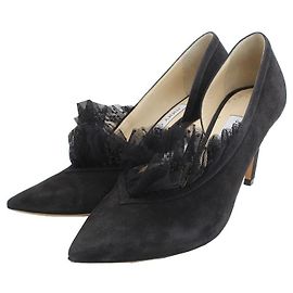 Jimmy Choo Décolleté in suede nero con lacci