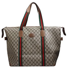 Gucci PVC Reisetasche mit drei Streifen