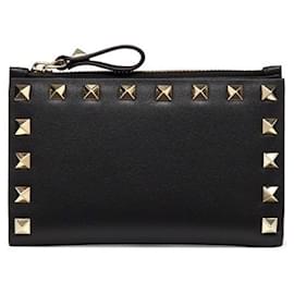 PORTAFOLIO VALENTINO ROCKSTUD EN CUERO Cartera con solapa para monedas y tarjetas BOL