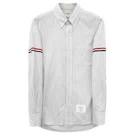 Gestreifte Baumwollhemd - Thom Browne