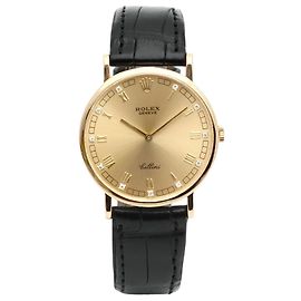 Rolex Orologio a Moneta Cellini Unisex Medio Diamante Romano Manuale