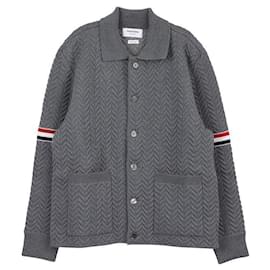 Merino Wool and Cotton Quilted Arm Band Work Jacket - Thom Browne