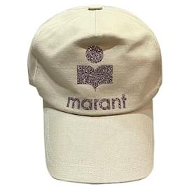 TYRONY Glitzer-Logo Baseballcap Ecru - Isabel Marant