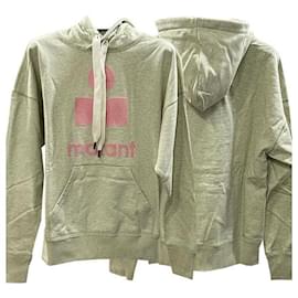 Oversized Hoodie mit Etual Mansel Logo Hellgelb Puder LYPO - Isabel Marant