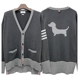 Hector Cardigan Mittelgrau - Thom Browne