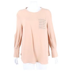 Blusa de seda de manga larga Brunello Cucinelli