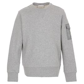 Felpa con logo sulla tasca del braccio Moncler Kids