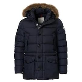 Giacca con cappuccio Cluny Down Blu Navy - Moncler