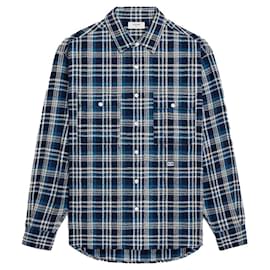Camicia da boscaiolo in cotone blu navy - Céline