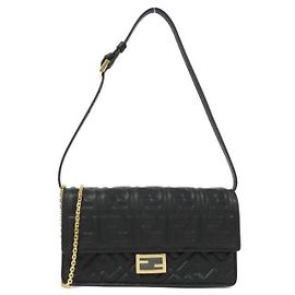 Fendi Portafoglio Baguette in pelle Nappa con catena