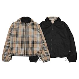 Burberry Giacca a vento con cappuccio reversibile a quadri